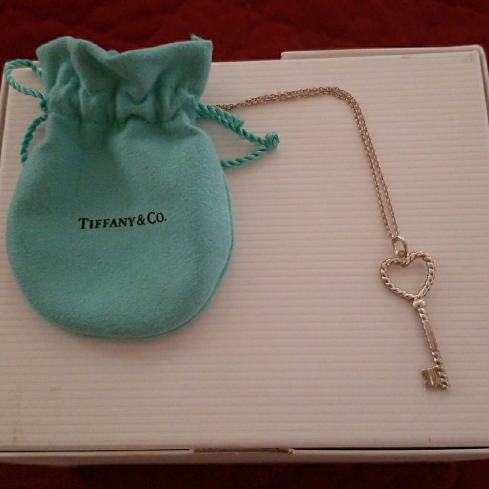 Authentic Tiffany Key Pendant with16 inch Chain